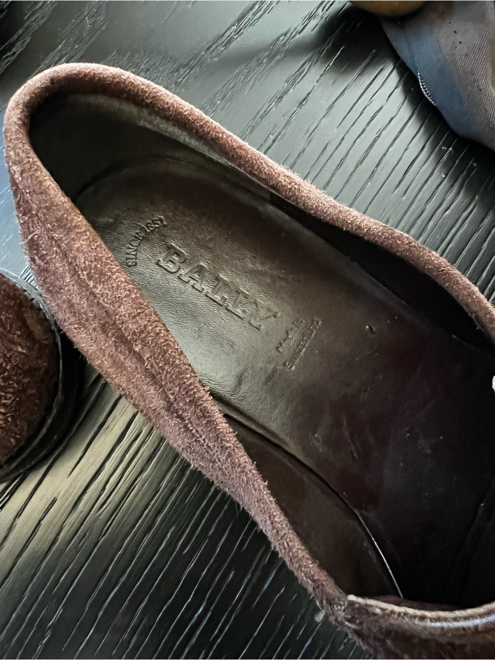 EUC Bally Switzerland Men’s Suede Loafers - Brown - Size 9 - Picture 2 of 5
